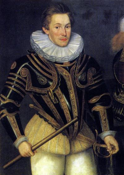 Maurits, zoon van Willem van Oranje, werd al op 17-jarige leeftijd aanvoerder van het Nederlandse leger. Schilderij van David Queeckborne.  A.Th. van Deursen, Maurits van Nassau. De winnaar die faalde. 2000, foto omslag