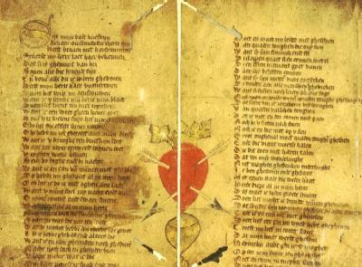   Fragmenten van een Middelnederlandse liefdesbrief op rijm.  Hs. Leiden, UB, Ltk. 216 (fragmenten).