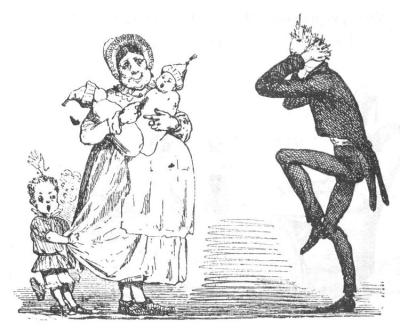 Illustratie bij het gedicht `De boterham en de goudzoeker’ van De Schoolmeester.