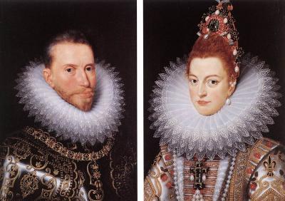 De aartshertogen Albrecht en Isabella waren in de Zuidelijke Nederlanden erg populair.  Bayerische Staatsgemäldesammlungen München. Cf. http://de.wikipedia.org/wiki/Bild:Isabella_Clara_Eugenia_Albrecht.jpg