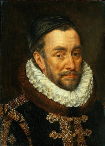 Vanwege zijn grote inspanningen voor de onafhankelijkheid wordt Willem van Oranje de Vader des Vaderlands genoemd.  Portret van Willem van Oranje door A. Thomasz. Key, Rijksmuseum Amsterdam