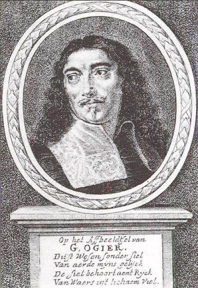 Portret van Willem Ogier uit 1662, ets van Gaspard Bouttats naar een tekening van Peeter Thys.  Rob Erenstein (red.), Een theatergeschiedenis der Nederlanden. Tien eeuwen drama en theater in Nederland en Vlaanderen. AUP, Amsterdam 1996, p. 212