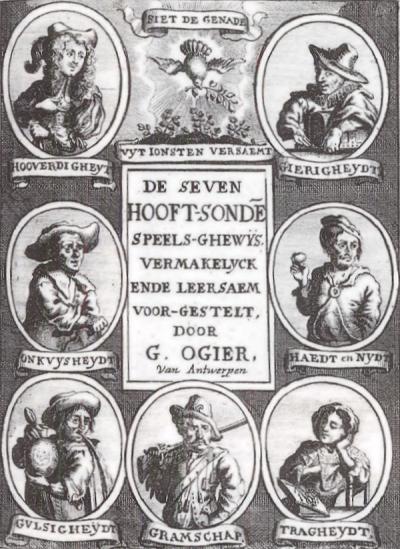 Titelblad van de verzameldruk van Ogiers kluchten uit 1682.  Rob Erenstein (red.), Een theatergeschiedenis der Nederlanden. Tien eeuwen drama en theater in Nederland en Vlaanderen. AUP, Amsterdam 1996, p. 213