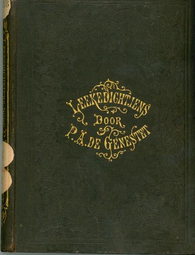 Omslag van P.A. de Génestet, Leekedichtjens. Rijmen en dichten zoo oude als nieuwe. Kruseman, Haarlem 1860.