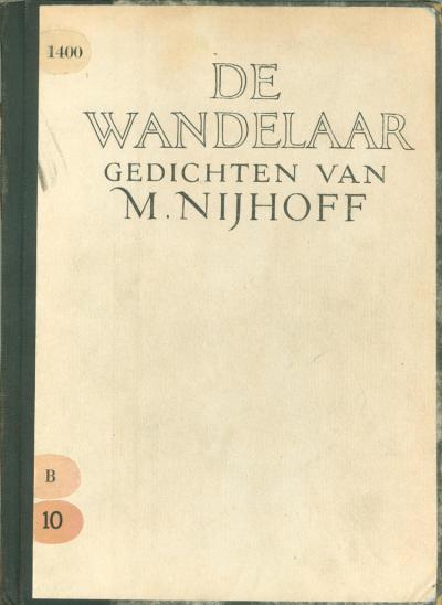 De Wandelaar: Gedichten van M. Nijhoff.