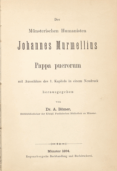 Johannes Murmellius, Papa puerorum
