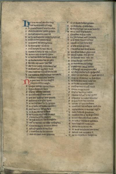 Bij fragment 1: het begin van 'Van den vos Reynaerde' - Münster ULB Cod59 102v