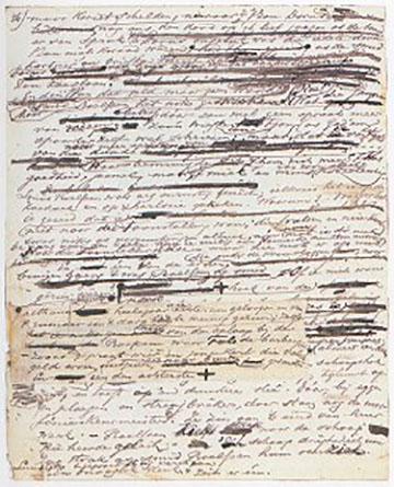 Handschrift van een van de Betuwsche vertellingen van J.J. Cremer.