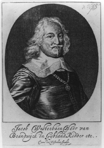 Jacob Westerbaen; portret door Corn. De Visscher.