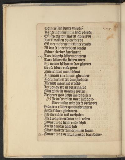 Bij fragment 3: Karel ende Elegast, het fragment begint naast de initiaal M - KB 169 G 63 a