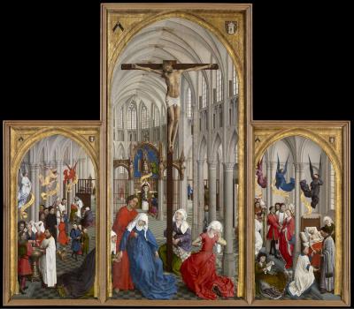 Altaarstuk "De Zeven Sacramenten" van Rogier van der Weyden (gemaakt tussen 1440 en 1445).