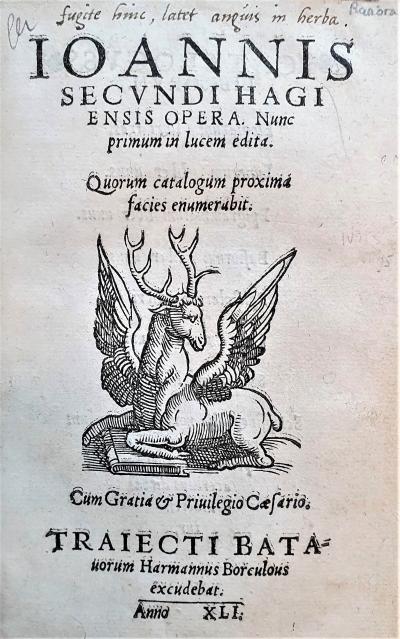 Titelpagina van de druk van het Basiorum Liber uit 1541. 