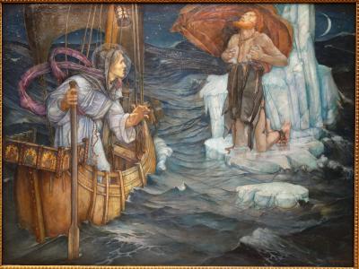 Het verhaal van Brandaan inspireerde ook kunstenaars uit latere eeuwen. De Britse kunstenaar Edward Reginald Frampton (1872-1923) schilderde bijvoorbeeld de scéne waarop Brandaan Judas tegenkomt.
