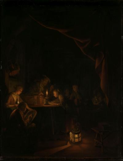 Gerard Dou, De avondschool, ca. 1660-1665, Rijksmuseum Amsterdam