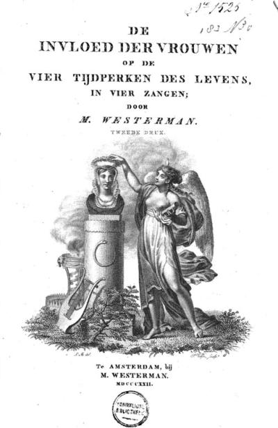 Titelpagina van De invloed der vrouwen op de vier tijdperken des levens. 1822
