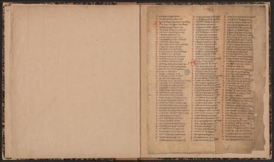 Eerste pagina van een Middelnederlands verzamelhandschrift 