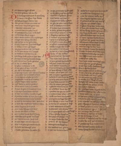 Eerste pagina van een Middelnederlands verzamelhandschrift