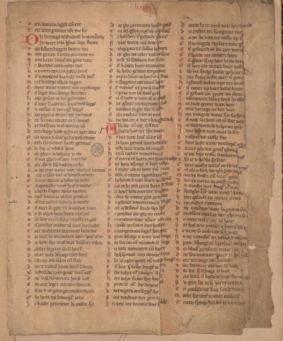 Eerste pagina van een Middelnederlands verzamelhandschrift