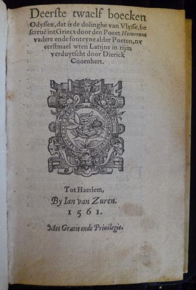 Coornherts vertaling van de eerste 12 boeken van de Odyssee.