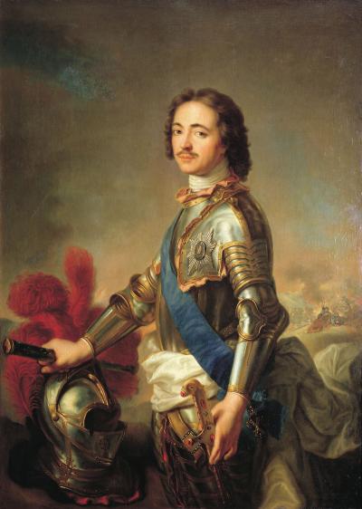 Portret van tsaar Peter de Grote, toegeschreven aan Jean-Marc Nattier. Collectie Hermitage Museum St. Petersburg