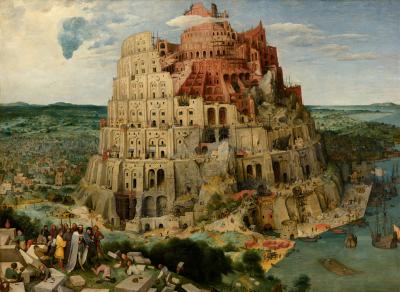 De toren van Babel, een schilderij van Pieter Bruegel de Oude, ca. 1563