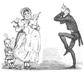Illustratie bij het gedicht `De boterham en de goudzoeker’ van De Schoolmeester.