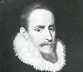 Hugo de Groot in 1617, afgebeeld door een anonieme schilder  H.W. van Tricht e.a. (eds.), De briefwisseling van Pieter Corneliszoon Hooft (eerste deel). Tjeenk Willink/Noorduijn, Culemborg 1976, p. t.o. 449