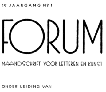 De cover van het eerste nummer van Forum