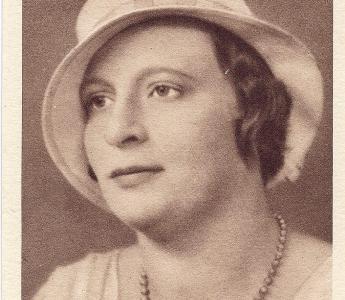 Portretkaart van Diet Kramer behorende bij het Boekenweekgeschenk 1934