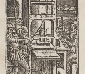 Een zestiende-eeuwse drukpers
