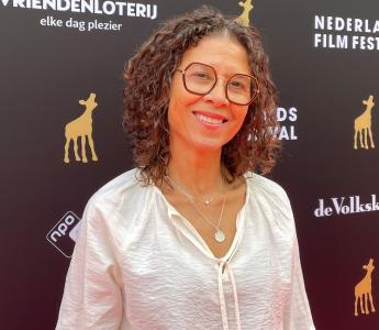 Tessa Leuwsha op het Nederlands Film Festival in Utrecht.