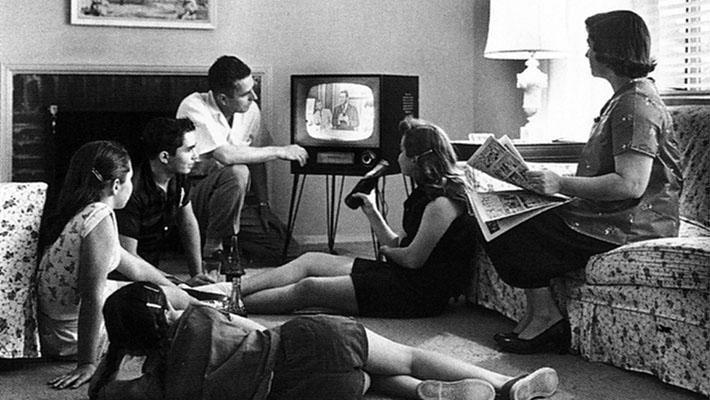 Televisie kijken in 1958