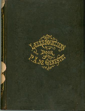 Omslag van P.A. de Génestet, Leekedichtjens. Rijmen en dichten zoo oude als nieuwe. Kruseman, Haarlem 1860.