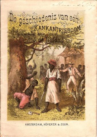 Omslag van: Jan de Liefde, De levende afgod of De geschiedenis van een kankantrieboom.