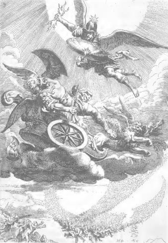 De titelgravure voor de eerste editie van 'Lucifer'