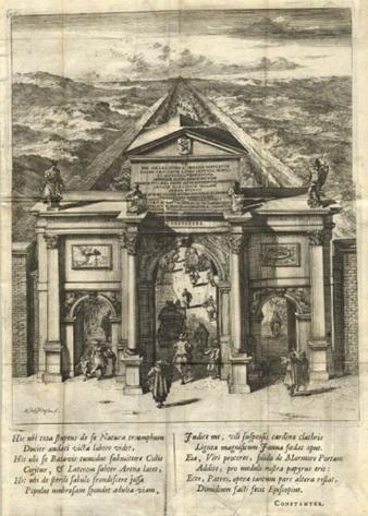 De zeestraat van Den Haag naar Scheveningen. Gravure in de uitgave van Huygens' Zee-straet door R. de Hooghe.
