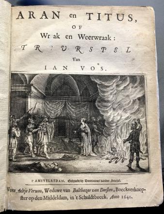 Titelpagina van Jan Vos, Aran en Titus (1641).