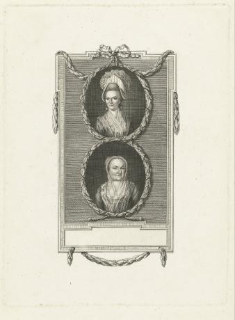 Dubbelportret (ca. 1778-1800) van Betje Wolff en Aagje Deken door A.A.J. Cardon, naar W. Neering.  Collectie Rijksmuseum Amsterdam.