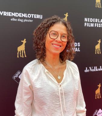 Tessa Leuwsha op het Nederlands Film Festival in Utrecht.