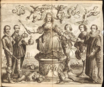 Titelprent van Johan van Beverwijck, Van de uitnementheyt des vrouwelicken geslachts (1639).