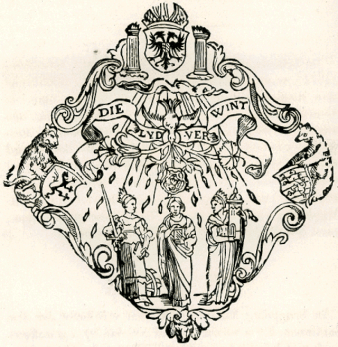 Blazoen van rederijkerskamer De Drie Santinnen.