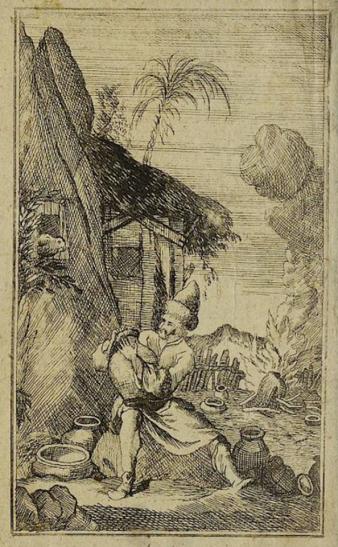 Een gravure uit 'Beschreibung des mächtigen Königreichs Krinke Kesmes'