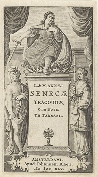 De verzamelde treurspelen van Seneca, uitgegeven door Johan Blaeu in Amsterdam in 1645.